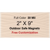 2x9 Custom Magnets - Outdoor & Car Magnets 35 Mil Square Corners