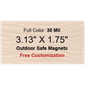 3.13x1.75 Custom Magnets - Outdoor & Car Magnets 35 Mil Round Corners