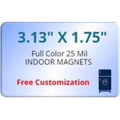 3.13x1.75 Custom Printed Magnets 25 Mil Round Corners