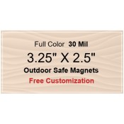 3.25x2.5 Custom Magnets - Outdoor & Car Magnets 35 Mil Square Corners