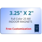 3.25x2 Custom Magnets 25 Mil Round Corners