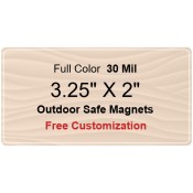 3.25x2 Custom Magnets - Outdoor & Car Magnets 35 Mil Round Corners