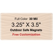 3.25x3.5 Custom Magnets - Outdoor & Car Magnets 35 Mil Round Corners