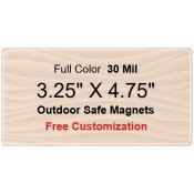 3.25x4.75 Custom Magnets - Outdoor & Car Magnets 35 Mil Round Corners