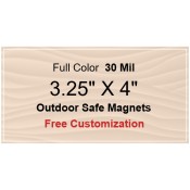 3.25x4 Custom Magnets - Outdoor & Car Magnets 35 Mil Square Corners