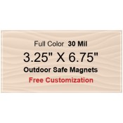 3.25x6.75 Custom Magnets - Outdoor & Car Magnets 35 Mil Square Corners