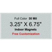 3.25x6.75 Customized Indoor Magnets 35 Mil Square Corners