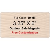 3.25x6 Custom Magnets - Outdoor & Car Magnets 35 Mil Round Corners