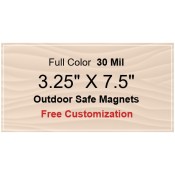 3.25x7.5 Custom Magnets - Outdoor & Car Magnets 35 Mil Square Corners