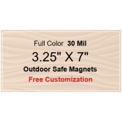 3.25x7 Custom Magnets - Outdoor & Car Magnets 35 Mil Square Corners