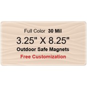 3.25x8.25 Custom Magnets - Outdoor & Car Magnets 35 Mil Round Corners