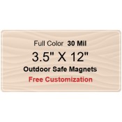 3.5x12 Custom Magnets - Outdoor & Car Magnets 35 Mil Round Corners