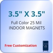 3.5x3.5 Custom Magnets 25 Mil Round Corners