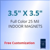 3.5x3.5 Custom Magnets 25 Mil Square Corners