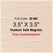 3.5x3.5 Custom Magnets - Outdoor & Car Magnets 35 Mil Square Corners