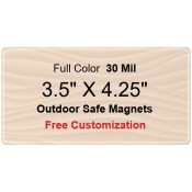 3.5x4.25 Custom Magnets - Outdoor & Car Magnets 35 Mil Round Corners