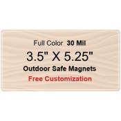 3.5x5.25 Custom Magnets - Outdoor & Car Magnets 35 Mil Round Corners