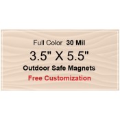 3.5x5.5 Custom Magnets - Outdoor & Car Magnets 35 Mil Square Corners