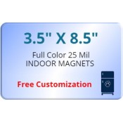 3.5x8.5 Custom Printed Magnets 25 Mil Round Corners
