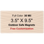 3.5x9.5 Custom Magnets - Outdoor & Car Magnets 35 Mil Round Corners