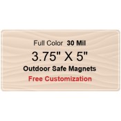 3.75x5 Custom Magnets - Outdoor & Car Magnets 35 Mil Round Corners