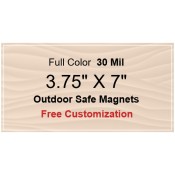 3.75x7 Custom Magnets - Outdoor & Car Magnets 35 Mil Square Corners