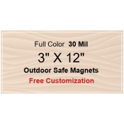 3x12 Custom Magnets - Outdoor & Car Magnets 35 Mil Square Corners