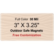 3x3.25 Custom Magnets - Outdoor & Car Magnets 35 Mil Round Corners