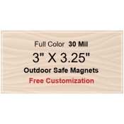 3x3.25 Custom Magnets - Outdoor & Car Magnets 35 Mil Square Corners
