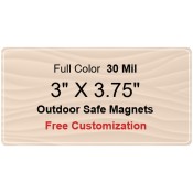 3x3.75 Custom Magnets - Outdoor & Car Magnets 35 Mil Round Corners