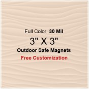 3x3 Customized Magnets - Outdoor & Car Magnets 35 Mil Square Corners