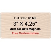 3x4.25 Custom Magnets - Outdoor & Car Magnets 35 Mil Round Corners