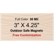 3x4.25 Custom Magnets - Outdoor & Car Magnets 35 Mil Square Corners