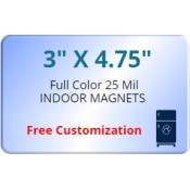 3x4.75 Custom Magnets 25 Mil Round Corners