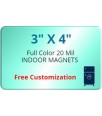 3x4 Custom Magnets 20 Mil Round Corners