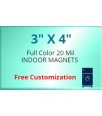 3x4 Custom Magnets 20 Mil Square Corners