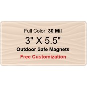 3x5.5 Custom Magnets - Outdoor & Car Magnets 35 Mil Round Corners