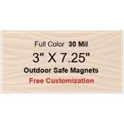 3x7.25 Custom Magnets - Outdoor & Car Magnets 35 Mil Square Corners