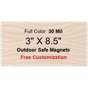 3x8.5 Custom Magnets - Outdoor & Car Magnets 35 Mil Round Corners