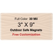 3x9 Custom Magnets - Outdoor & Car Magnets 35 Mil Round Corners