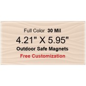 4.21x5.95 Custom Magnets - Outdoor & Car Magnets 35 Mil Square Corners