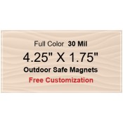 4.25x1.75 Custom Magnets - Outdoor & Car Magnets 35 Mil Square Corners
