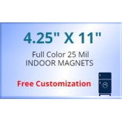4.25x11 Custom Magnets 25 Mil Square Corners