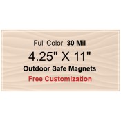 4.25x11 Custom Magnets - Outdoor & Car Magnets 35 Mil Square Corners