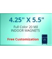 4.25x5.5 Custom Magnets 20 Mil Square Corners