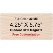 4.25x5.75 Custom Magnets - Outdoor & Car Magnets 35 Mil Round Corners