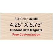 4.25x5.75 Custom Magnets - Outdoor & Car Magnets 35 Mil Square Corners