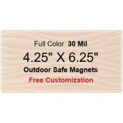 4.25x6.25 Custom Magnets - Outdoor & Car Magnets 35 Mil Round Corners