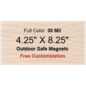4.25x8.25 Custom Magnets - Outdoor & Car Magnets 35 Mil Square Corners
