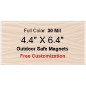 4.4x6.4 Custom Magnets - Outdoor & Car Magnets 35 Mil Square Corners